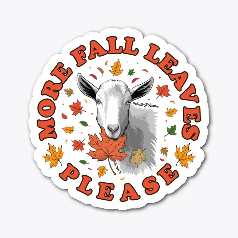 More Fall Leaves 5" sticker